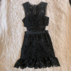 Aqua Brand Black Lace Dress